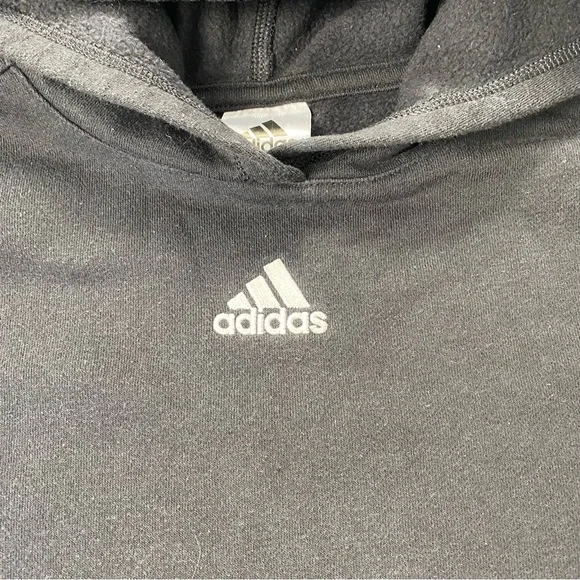 Adidas Pullover Hoodie Black Youth size medium 10/12 - Picture 6 of 11